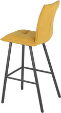 Destock Mobles - Sgabello da bar, in tessuto, con base in metallo, colore: grigio