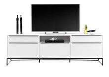 Möbel-Store24 M48153WS2 - Armadio in metallo opaco, stile industriale, 215 cm, colore: Bianco/Nero
