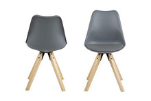 Amazon Brand - Movian Arendsee - Set da 2 sgabelli da bar, 55 x 48,5 x 85 cm (Lu x La x A), grigio