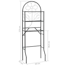 lyrlody Scaffale da Bagno, Bel Design Floreale Nero per WC per la casa