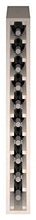Expovinalia portabottiglie Speciale 1 modulo per 10 Bottiglie, Legno, Bianco, 12 x 32 x 105 cm