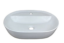 1 lavabo ovale in ceramica grande bagno 46 x 46 cm.