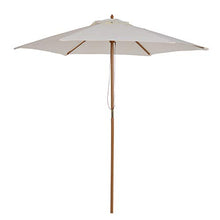 Outsunny Ombrellone in Legno da Esterno Giardino 2.5X2.3M Crema