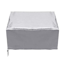 HUACHENG Mobili da Giardino per Esterni Sedia Copridivano Copridivano Impermeabile Quadrato Piccolo-Argento, 90x90x40cm