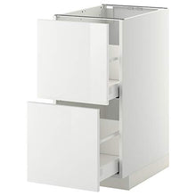 METOD/MAXIMERA base cb 2 frontali/2 cassetti alti 40x61.8x88 cm bianco/Ringhult bianco