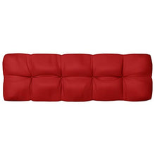 vidaXL Cuscino per Schienale Rosso 120x40x12 cm in Tessuto