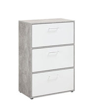 FMD möbel Dama A1 Cassettiera, 69X38X99 H cm, Grigio, Bianco, Nobilitato