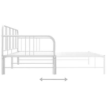 SKM Telaio Divano Letto Estraibile Bianco in Metallo 90x200 cm