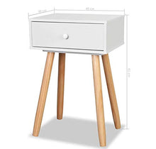 Cassettiera camera da letto,2 Pezzi comodino camera da letto,comodino piccolo in legno di pino massiccioper camera da letto, 40 x 30 x 61 cm Bianco