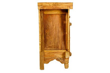 Windalf Handmade Natura - Comodino con cassetto ANNAEL 94 cm, con ornamenti in legno