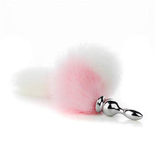 RianGor Set di collari in Acciaio Inossidabile a 7 Pezzi con Pelliccia di Volpe e Coda di Volpe con Clip Neutra (Rosa)