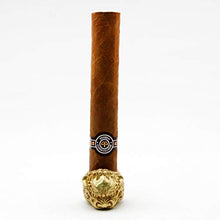 LUCKFY Portable Cigar Stand Brass Holder Creativo Retro Cigar Leone Forma Bene Durevole Leggero Sigaro Vassoio dell'esposizione Perfetto per Ambientazione Esterna e Interna,d'oro