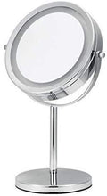 Specchio Pieghevole Portatile 7 Pollici 5 Volte ingrandimento Trucco con LED