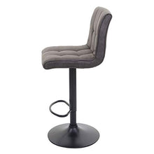 Mendler Set 2X sgabelli Lounge HWC-B13 Tessuto Effetto Scamosciato Grigio Scuro