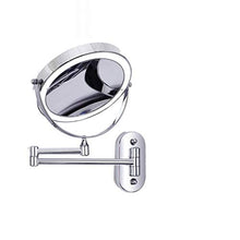 C-J-Xin Bagno Specchio Rotondo, Metallo Illuminate Uomini Specchio da rasatura Piccolo Appartamento Fold Specchio di Bellezza Multifunzione Dressing Specchio Specchio per Il Trucco