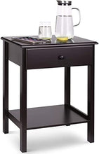 Etnicart - Comodino legno MDF wenge tavolino da caffè divano salotto caffè 46x35xH60cm