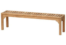 Panca da Giardino Ferrara, Resistente alle intemperie, in Legno di Teak Massiccio, Larghezza 180 cm
