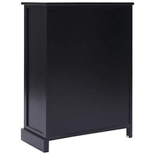 FAMIROSA Credenza con 10 Cassetti Nera 113x30x79 cm in Legno