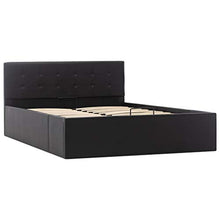 SKM Giroletto con Contenitore Idraulico Nero Similpelle 120x200cm