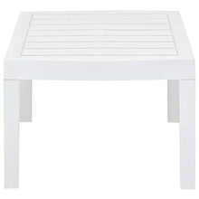 E E-NICES Tavolo da Salotto per Giardino Bianco 78x55x38 cm in Plastica