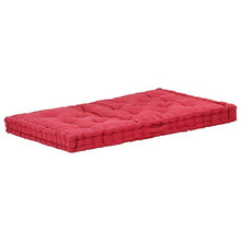 vidaXL Cuscino per Pallet e Pavimento in Cotone 120x80x10 cm bordò