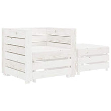 FAMIROSA Set Salotto da Giardino su Pallet 2 pz in Legno Bianco
