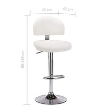 Festnight Sgabelli da Bar 2 pz Bianchi in Similpelle,Design Ergonomico