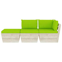 FAMIROSA Set Divani da Giardino su Pallet 3 pz con Cuscini Legno Abete-3431