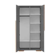 Armadio Pinio Snap 2 ante - Grigio e legno