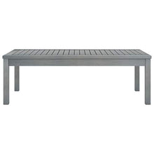 FAMIROSA Tavolino da caffè 100x50x33 cm Grigio Legno Massello di Acacia