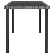 FAMIROSA Set da Pranzo da Giardino 7 pz in Polyrattan Grigio-5715