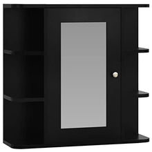 vidaXL Armadietto a Specchio Nero 66x17x63 cm in MDF