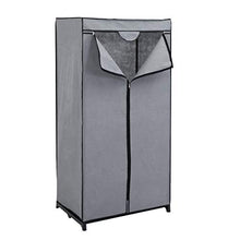 axentia Armadio Pieghevole, Materiale: Legno, Nero/Grigio, ca. 75 x 150 x 50 cm