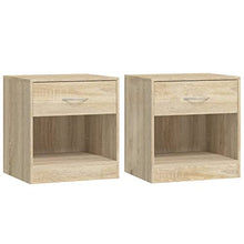 vidaXL 2X Comodini con Cassetto Rovere Mobiletto Mobile di Arredo Armadietto