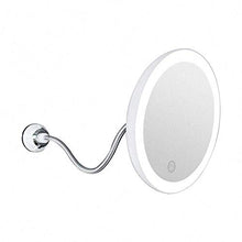 ADSE Specchio per Il Trucco 5X Specchio per Trucco Illuminato a LED Pieghevole Specchio per Specchio cosmetico con Rotazione a 360 °