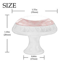 4 pcs White Cabinet Knobs for Kitchen Cabinets Bedroom Wardrobe Dresser Drawers Pale pink kaleidoscope