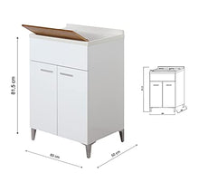 FERIDRAS Stella Lavatoio, Bianco, 50x60x83 cm