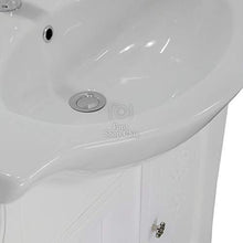 Shop Chic Arredo bagno 65 cm base con lavabo bombato in legno bianco