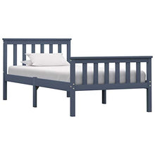 SKM Giroletto con 2 Cassetti Grigio in Massello di Pino 90x200 cm (26.9kg)