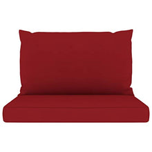 vidaXL Cuscini per Divano Pallet 2 pz Rosso Vino in Tessuto