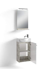 Homexperts Shine Set da Bagno, Melammina, Light Ateiler Beton, 41 x 128 x 25 cm (BxHxT)