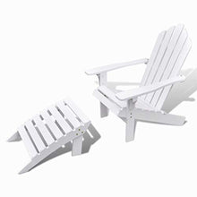 BIGTO - Sedia da Giardino con ottomana in Legno