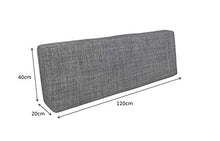POKAR Cuscino per Pallet sfoderabile, Set di 2: 1x Cuscino per Seduta 120x80 + 1x Cuscino per Schienale 120x40, Divano per Pallet, Grigio