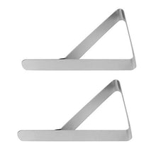 Gesh - Set di 18 clip per tovaglia da picnic, in acciaio, flessibile, per tovaglia, ideale per picnic, tende e matrimoni (argento)