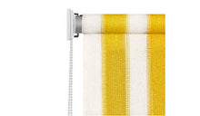 Zerone - Tenda a rullo per esterni, per balconi, giardini, cortili, giallo/bianco, 100 x 140 cm