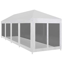 E E-NICES Tenda per Feste con 10 Pareti in Rete 12x3 m