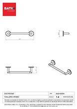 Bath + – Barra porta asciugamani Duo round