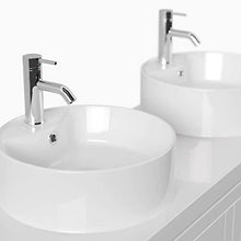 Mobile bagno a terra Memoria Classic bianco lucido con lavabi appoggiati