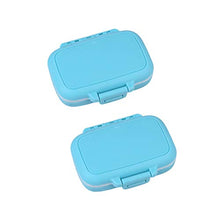 2 portapillole portatile in plastica da viaggio