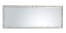 MO.WA Specchio da parete 55x145 argento, specchiera cornice Barocca da appendere muro. Made in Italy.